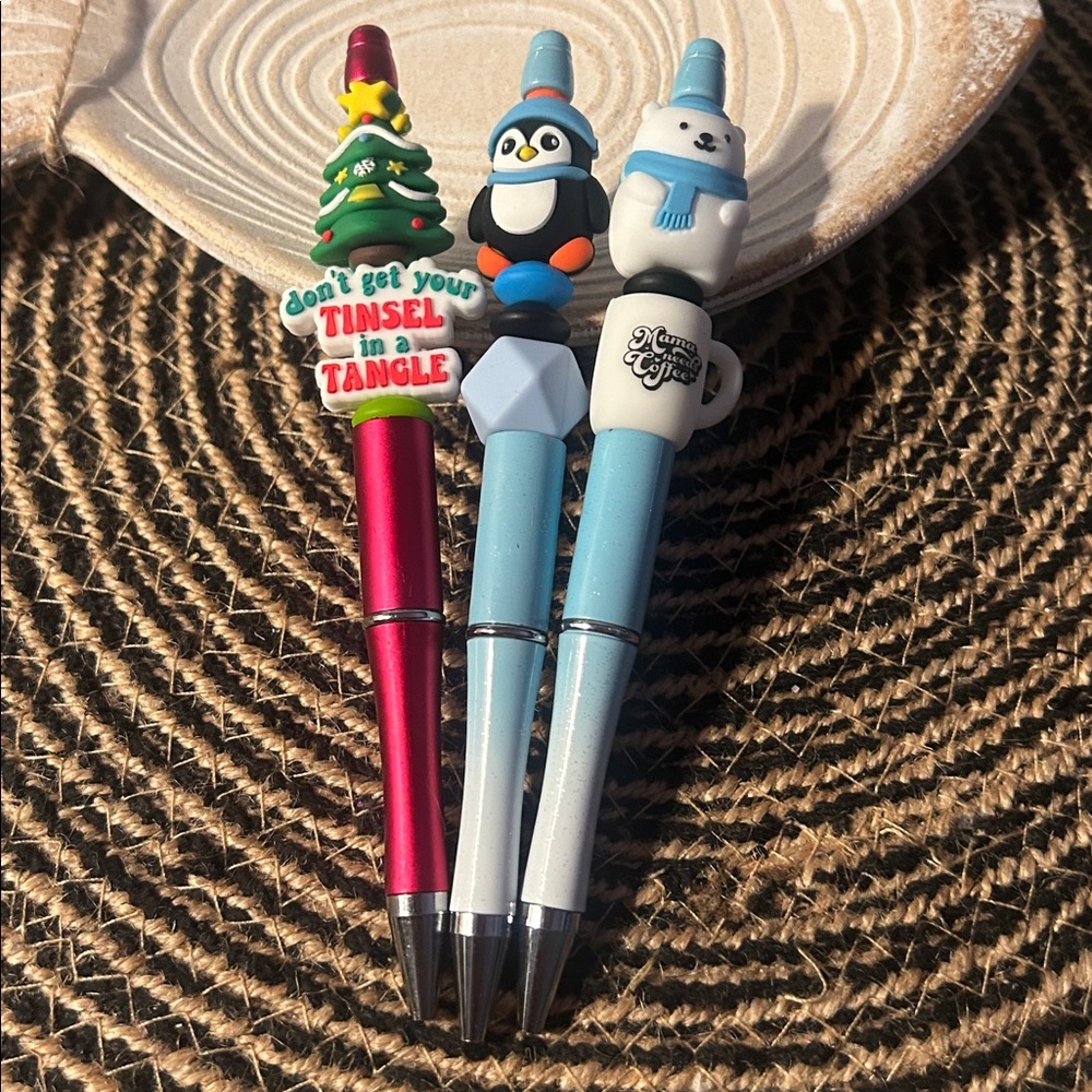 Winter Beaded Pen